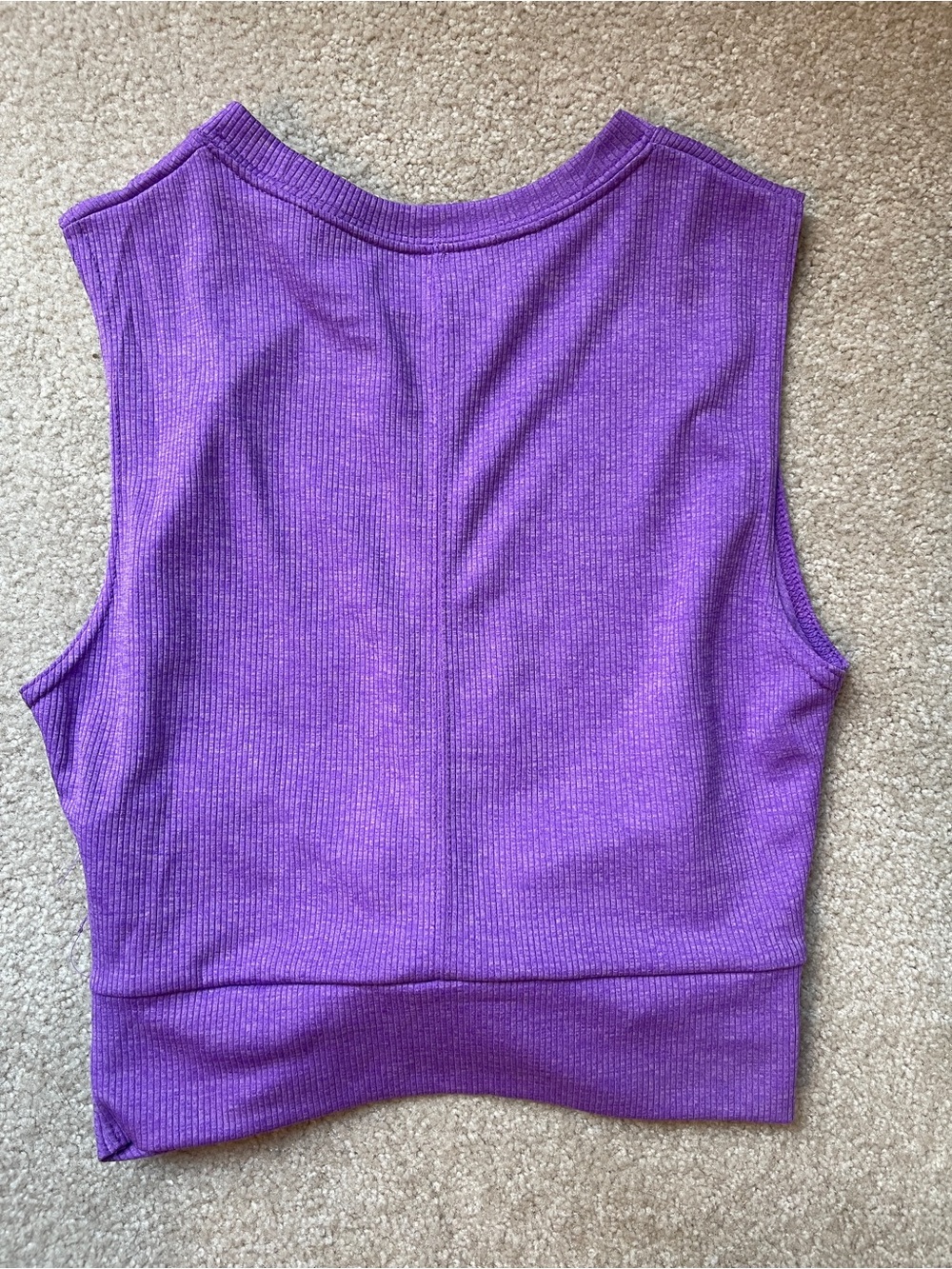 Nike Purple Twist-Front Ribbed Tank Top - Picture 3 of 3